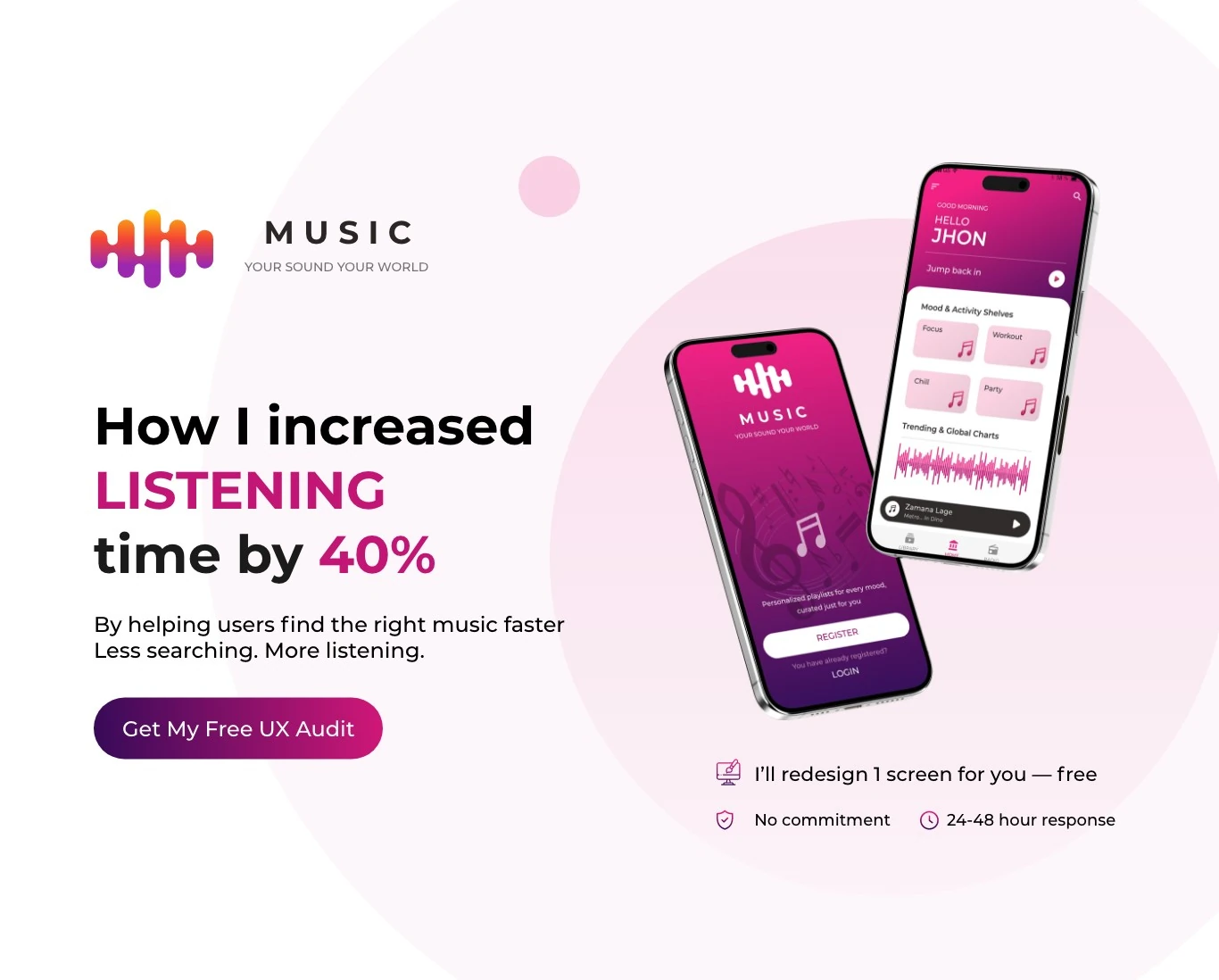 How UX Design Increased Music Listening Time by 40%